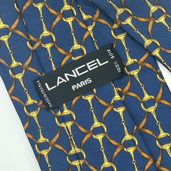 Lancel Paris Monogram Logo Silk Tie - Picture 5 of 6